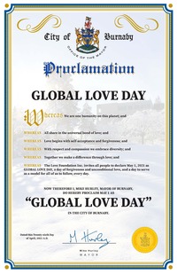 global-love-day-2021-proclamation-burnaby-british-columbia-canada-mayor-mike-hurley